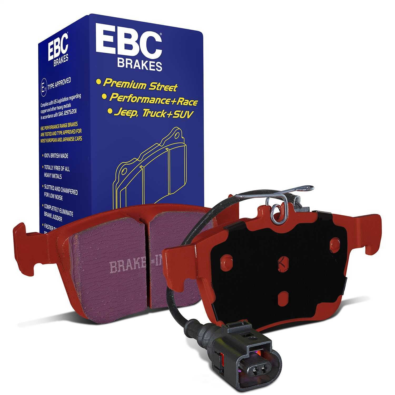 EBC Brakes Redstuff Premium Fast Street Pad For All Engine Sizes Fits select: 2018-2022 AUDI TT RS