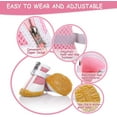 thumbnail image 3 of 4Pcs Mesh Dog Shoes Dog Boots, Breathable Dog Shoes for Small Dogs, Waterproof Puppy Booties Sandals with Anti-Slip Sole and Zipper, Dog Shoes for Hot Pavement Durable Pet Paw Protector, 3 of 6