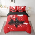 thumbnail image 2 of Castle Fairy Kids Oriental Samurai Bedding Comforter Set,Cherry Blossom King Bedding Sets, 2 of 8