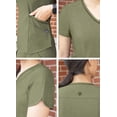 thumbnail image 4 of Adar Pro Heather Sarraus pour Femmes - Haut de Sarrau Moderne à Col en V - P7002H - Heather Olive - TTP, 4 of 7