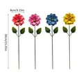 thumbnail image 4 of 4-Pack, Vibrant Metal Flowers Garden Decor, Colorful Metal Flower Outdoor Decorative Garden Stakes, Yard Art Spring Decorations for Outdoor Lawn Pathway Patio, 4 of 6