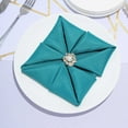 thumbnail image 6 of Efavormart Cloth Napkins Set of 50, 17x17  Inch Teal Green Seamless Dinner Napkins, Washable Linen Table Napkin Cloth with Hemmed Edges for Weddings, Party and Banquet, 6 of 10