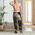 thumbnail image 2 of Susaid Realistic Rose Skull Print Mens Pajama Pants Set Sleep & Lounge Pants, PJ Bottoms with Pockets and Button Fly-XX-Large, 2 of 6