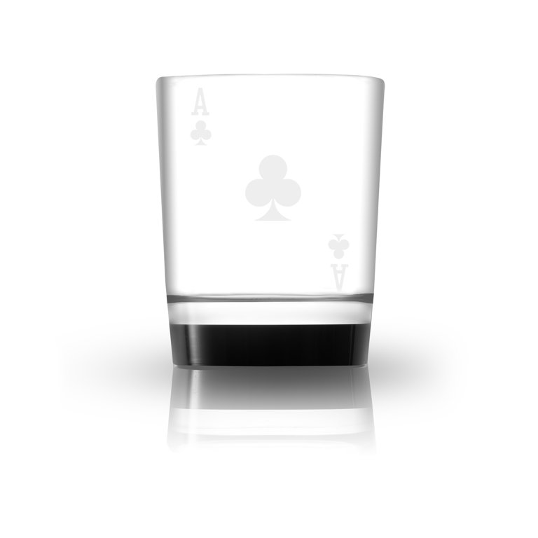 Poker Suit Glasses 4 Rock/whiskey/bourbon/ Mixed Drink Glasses W Spade/  Heart/ Club/ Diamond ON CHOICE OF 5 Glasses 