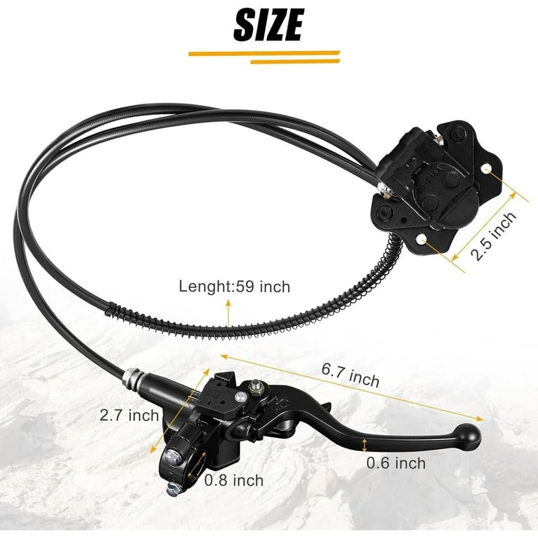 Tubo Freno Ape 50 Leva Freno Idraulico Destra Nera | Per Dirt Bike 50cc 70cc 90cc 110cc 125cc Apollo Leva Freno Idraulico Foro 8.5mm