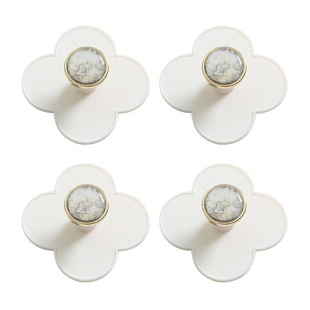 

Andvari Storage Hooks 4Pcs Adhesive Bathroom Hooks Seamless Punch-Free Flower Shape Coat Hanging Hooks for Home