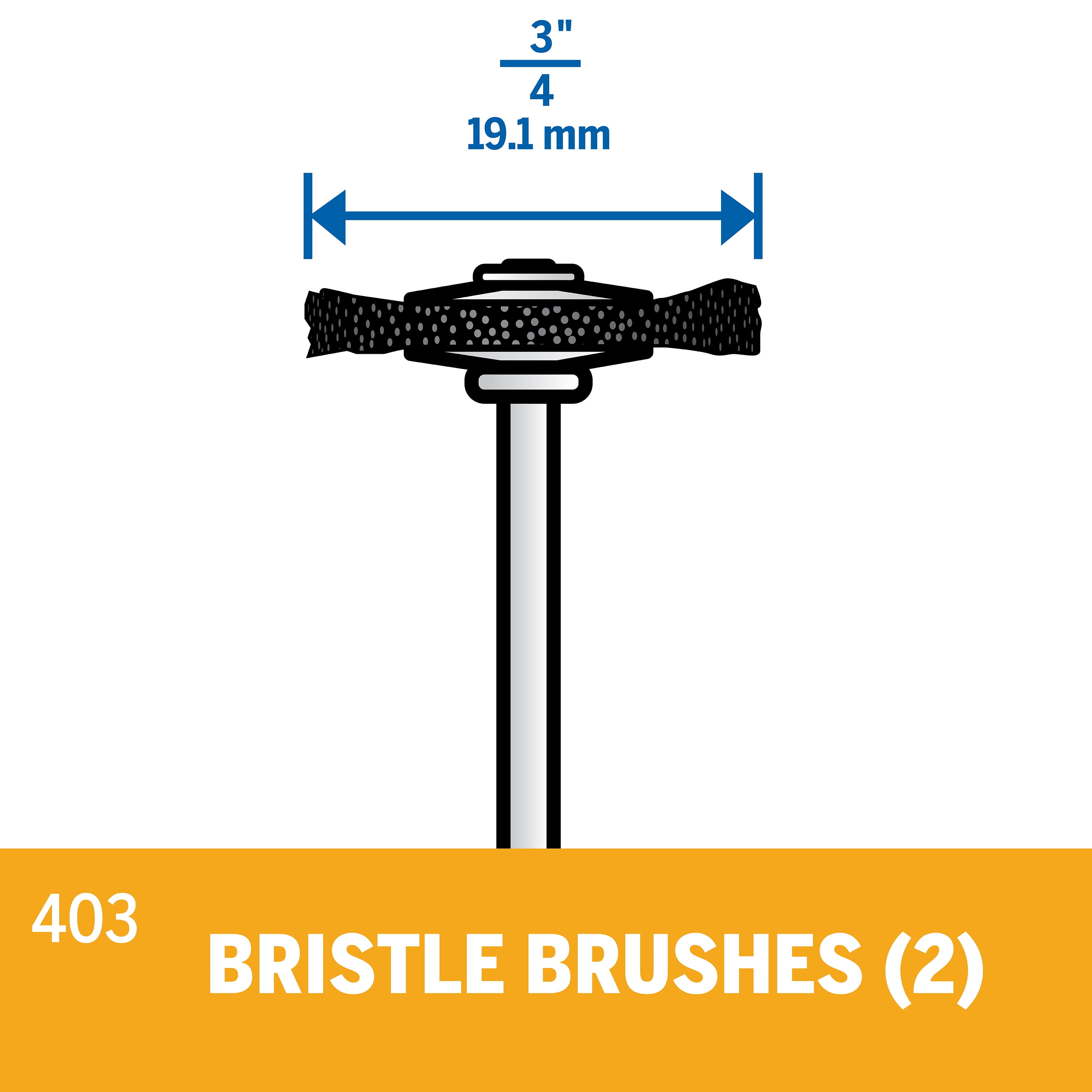 Dremel 403-02 - 3/4 In. Nylon Bristle Brushes