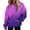 Purple, variant on DQRPSEETB Scoop Neck Tops for Women Women's Long Sleeved Sweatshirt with Gradient Letter Printed Pockets and Hooded Sweatshirt Fashion T Shirt