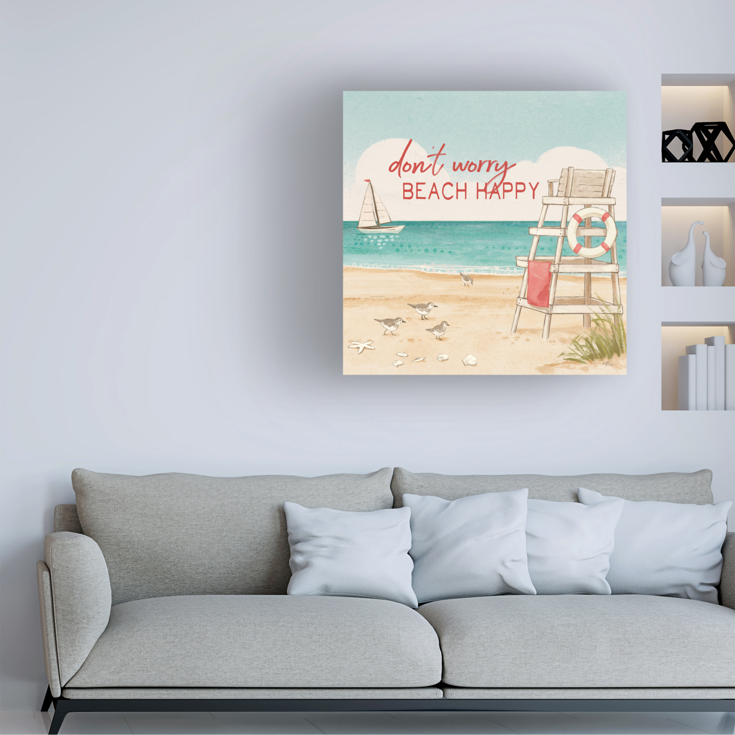 Trademark Fine Art Landscape Canvas Art ' Beach Time Iii ' by Janelle Penner