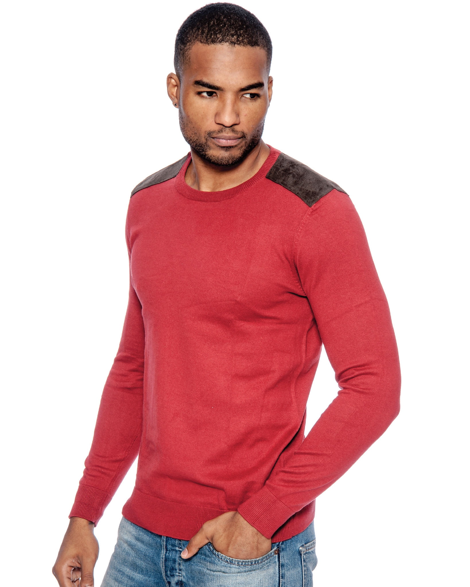 men's shirt with shoulder patches