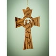 thumbnail image 2 of Earthwood 143288 3.5 in. Olive Wood-Holy Family in Flared Cross Ornament, 2 of 3