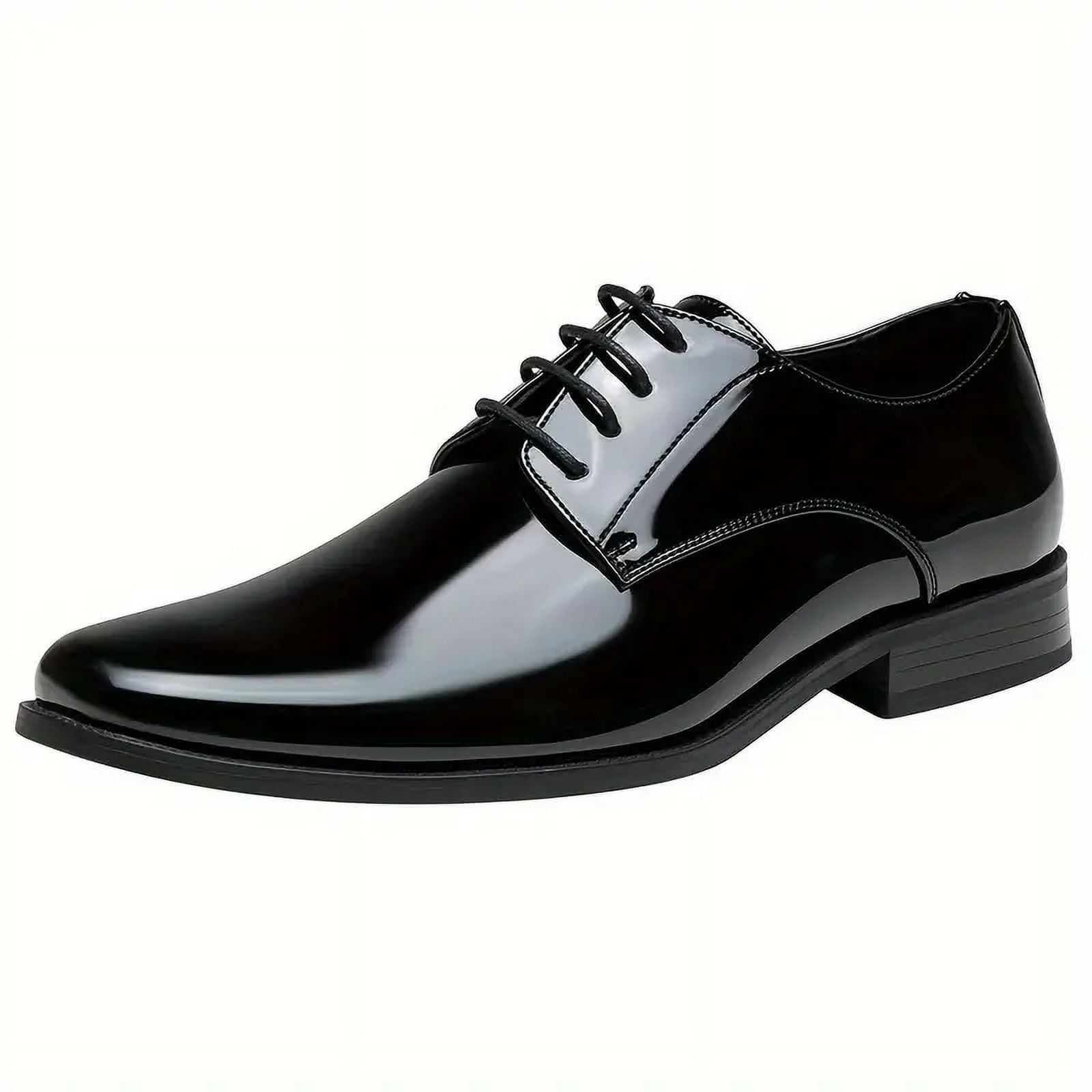 Men's Squared Toe Solid Derby Shoes With PU Leather Uppers