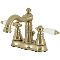 Fauceture FSC1603APL American Patriot 4 in. Centerset Bathroom Faucet with Brass Pop-Up, Brushed Brass