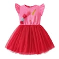 thumbnail image 3 of Yindaity Girls' Dresses Girls Long Sleeve Toddler Dance Leotard Outfits with Skirt Classic Little/Big Kid(Hot Pink,130), 3 of 9