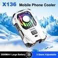 thumbnail image 2 of X136 Back Clip Mobile Phone Cooler 2500mAH Semiconductor Cooling Fan Radiator for IOS Android  PUBG Digital Display Game Cooler (X136), 2 of 7