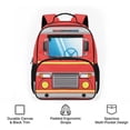 thumbnail image 6 of Jeiento Fire Truck Toddler Backpack for 3-5 Year Old Boys, 13.5 Inch Preschool Bag, Lightweight Kids School Backpack with 2 Side Mesh Pockets, 6 of 7