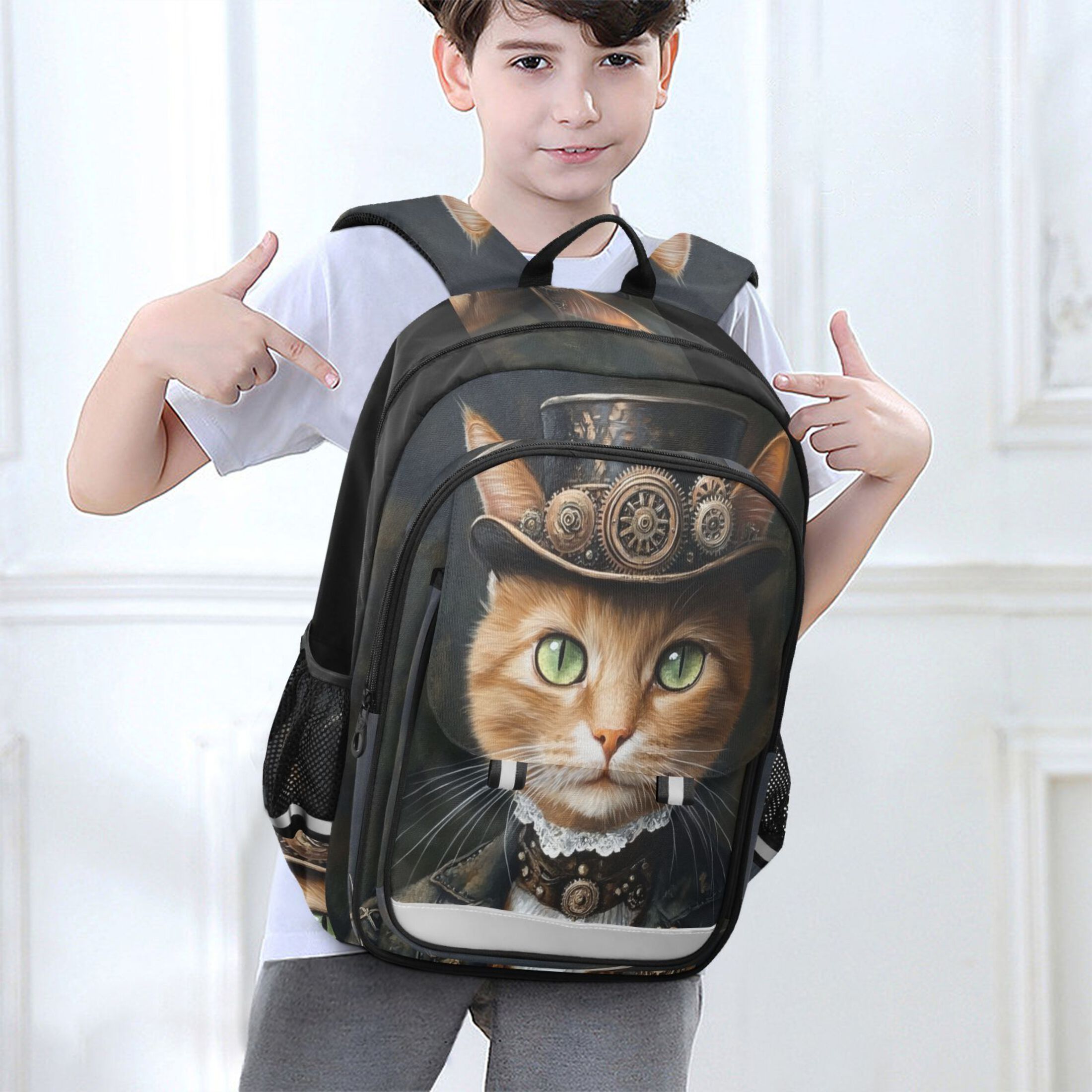 Backpack 12.9 *5.1 * 17.7 Inches Outing Backpack, Shopping Backpack, Travel Backpack Cat
