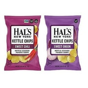 Hal's New York Kettle Cooked Potato Chips, Gluten Free, 2oz (Sweet Variety, Pack of 12)