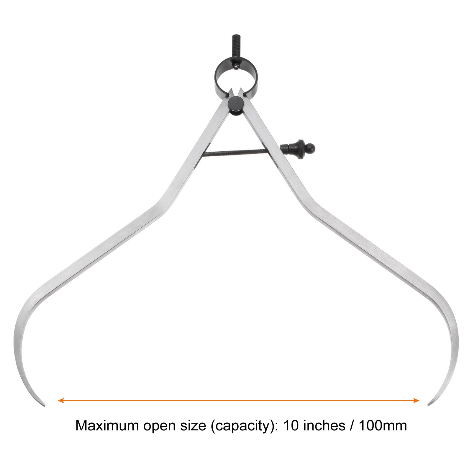 Uxcell Spring Joint Caliper 10 inch / 250mm Steel Adjustable Spring Outside Caliper with Solid Nut