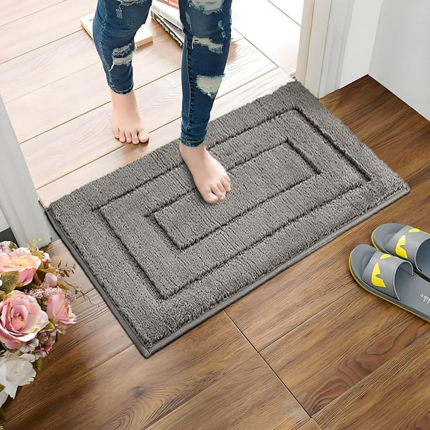 Solid Color Versatile Multi-color Bathroom Door Shower Drying Absorbent Foot Pad-fine Fiber Machine Washable Floor Mat