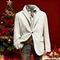 thumbnail image 2 of Lumeqa Men's Christmas Blazer Vintage Holiday Corduroy Suit Jacket Slim Fit Fashion Casual Sport Coat Trendy Winter Colthes, 2 of 5
