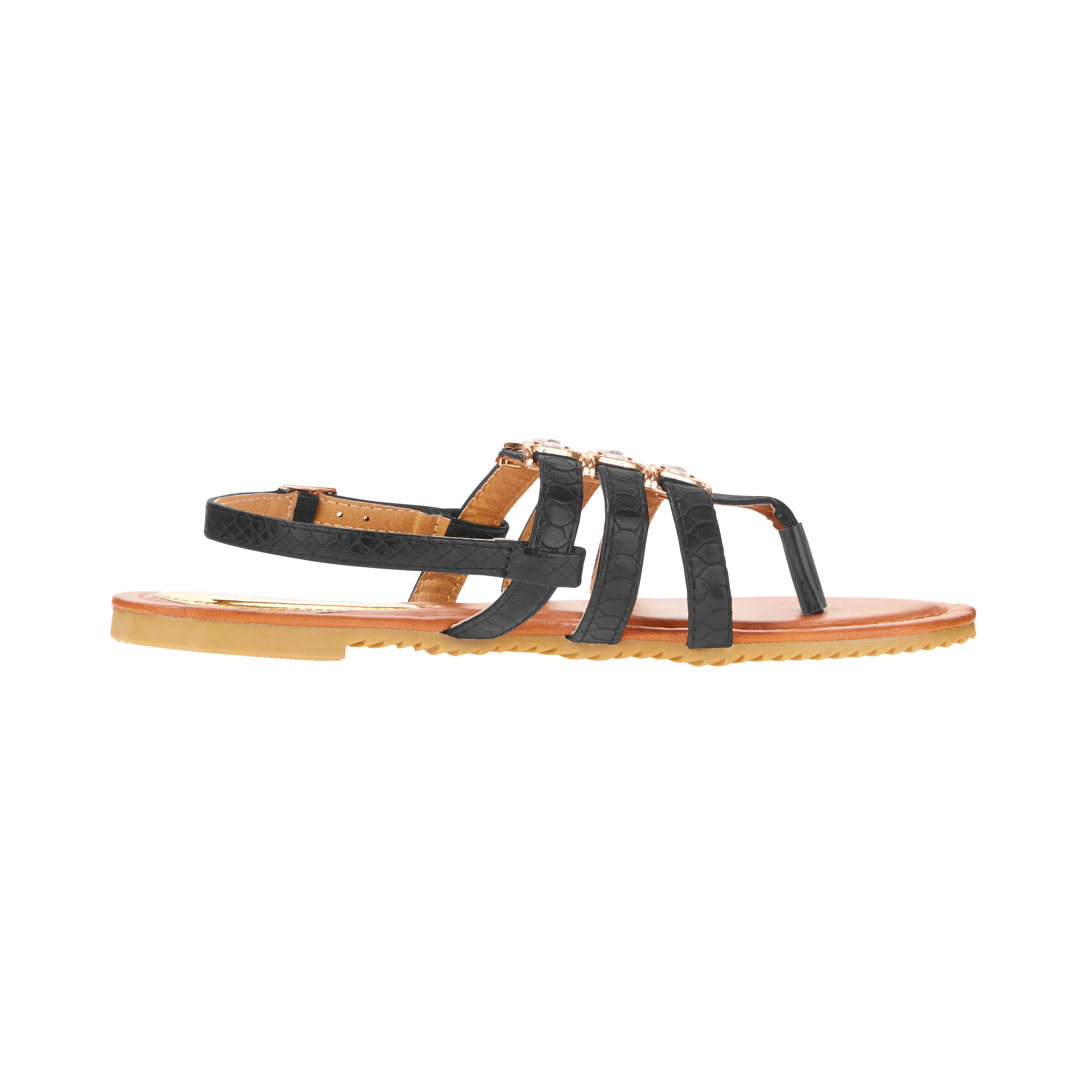 Victoria K Women's Crossover Straps Sandal's with Small Medallions