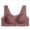 Rose Gold, variant on Plus Size Front Closure Lace Bra for Women Thin Fixed Cups Wireless No Underwire Full Coverage Support Bra Wide Strap Comfort Beauty Back Bralette Black 3XL