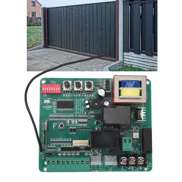 Control Board For AC Sliding Gate Opener, Main Electronic Control Board For Sliding Gate Motor And Accessories, Replacement Gate Operator Logic Board With LED Indicators