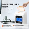 thumbnail image 3 of VEVOR Punch Time Clock, Time Tracker Machine for Employees of Small Business, 6 Punches per Day, Time Clock Punch Machine Includes 102 Time Cards, 1 Ink Ribbon and 2 Security Keys, 3 of 9