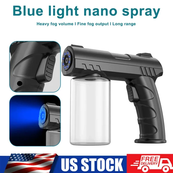 Blue Light Nano Steam Fogging Disinfectant Sprayer Gun For Home Disinfection Us