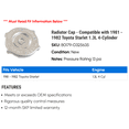thumbnail image 2 of Radiator Cap - Compatible with 1981 - 1982 Toyota Starlet 1.3L 4-Cylinder, 2 of 2