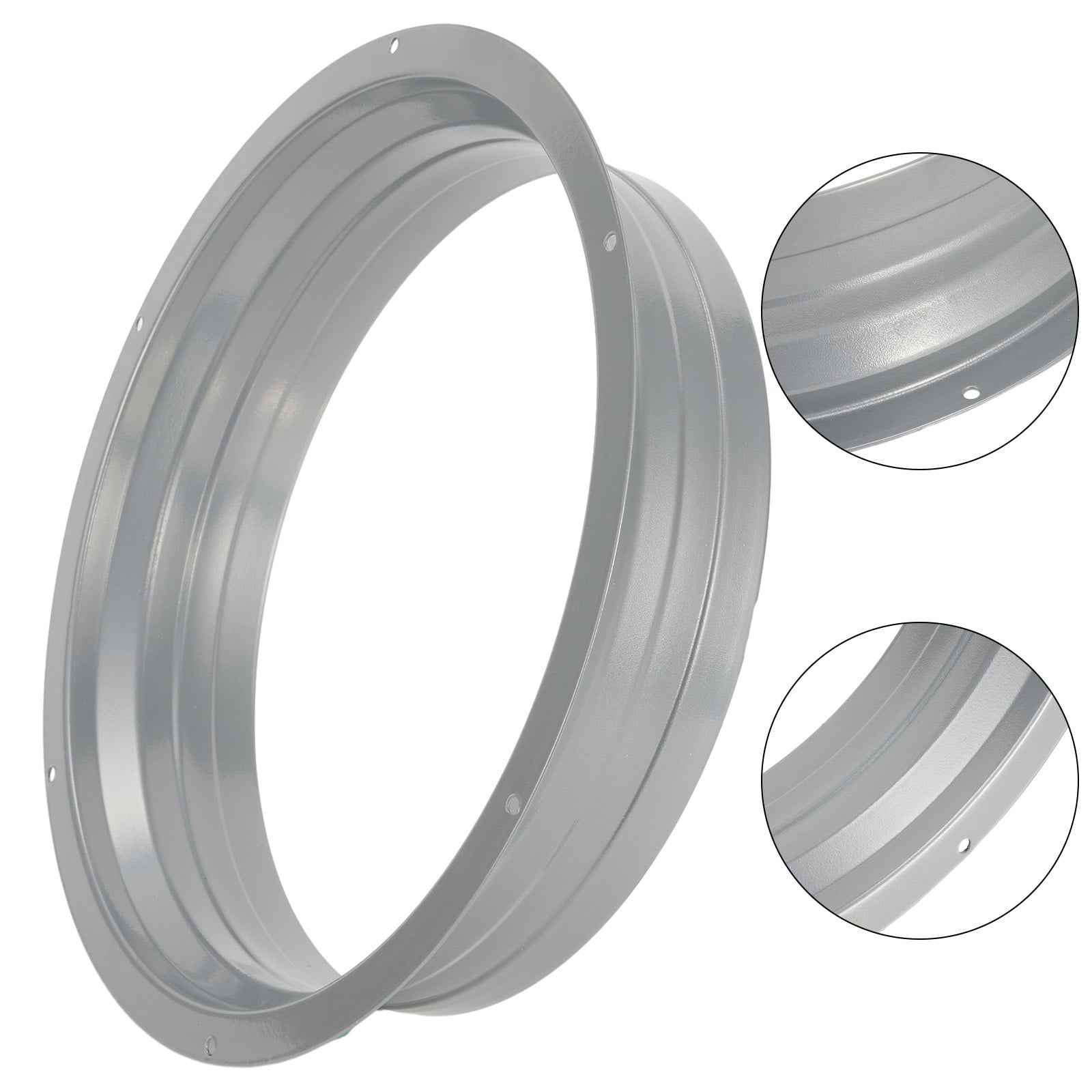 CHENGSI for Round Pipe Flange Aluminum Tube Air Ventilation Hose Connector 250mm Exhaust Duct Metal Flange Air Vent Galvanized Sheet Anti-Corrosion Cold-Resistant