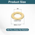 thumbnail image 2 of 100 Pcs Rondelles Plates en Laiton, Assortiment de Rondelles en Laiton M4x8x0.5mm pour Vis et Boulons, 2 of 6