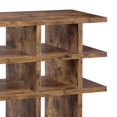 thumbnail image 2 of 63 Inch Wood Bookcase 3 Tier Divided Shelves Vertical Rustic Brown - Saltoro Sherpi, 2 of 5