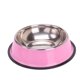 thumbnail image 1 of Cuencos para perros de acero inoxidable, comida y agua, antideslizantes, apilables, platos para cachorros para perros pequeños, medianos y grandes, rosa No. 3, 22 cm, 11-25 kg para perros pequeños y medianos ER, 1 of 5