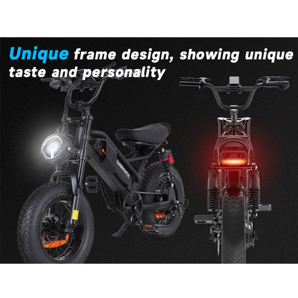 Spacewalk 16" Fat Tire Electric Bike – 750W Motor, 21.7MPH, 48V 15Ah Removable Battery, Compact Ebike for 4'10" to 5'5" Riders