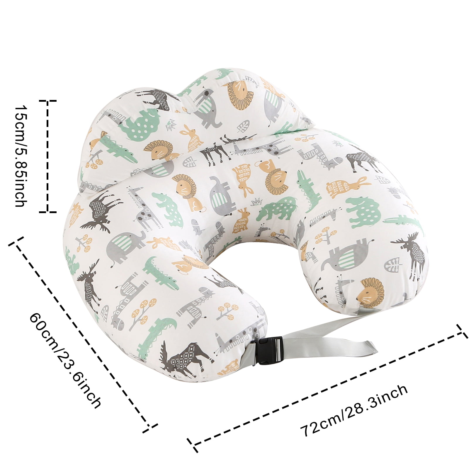 BATTOP Nursing Pillow for Breastfeeding,Plus Size Breastfeeding Pillows for Mom with Adjustable Waist Strap,Extra Pillow on Top for More Support for Mom