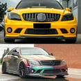 thumbnail image 2 of Carbon Fiber Front Bumper Lip Fits for Mercedes Benz C Class W204 S204 C63 AMG Sedan Wagon Pre-Facelift 2008-2011 Chin Spoiler Splitter Protector, 2 of 7