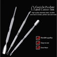 thumbnail image 3 of Professional Cuticle Care, Manicure Tools Non-Slip Handle Ergonomic Design Durable Stainless Steel Cuticle Pusher And Triangle Cuticle Peeler For Nail Art At Home Spa Salon, 3PCS, 3 of 6