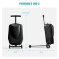 thumbnail image 6 of TABU Scooter Luggage for Kids & Adults, Carry on Luggage with Wheels for Kids Ages 6-15,Black, 6 of 7
