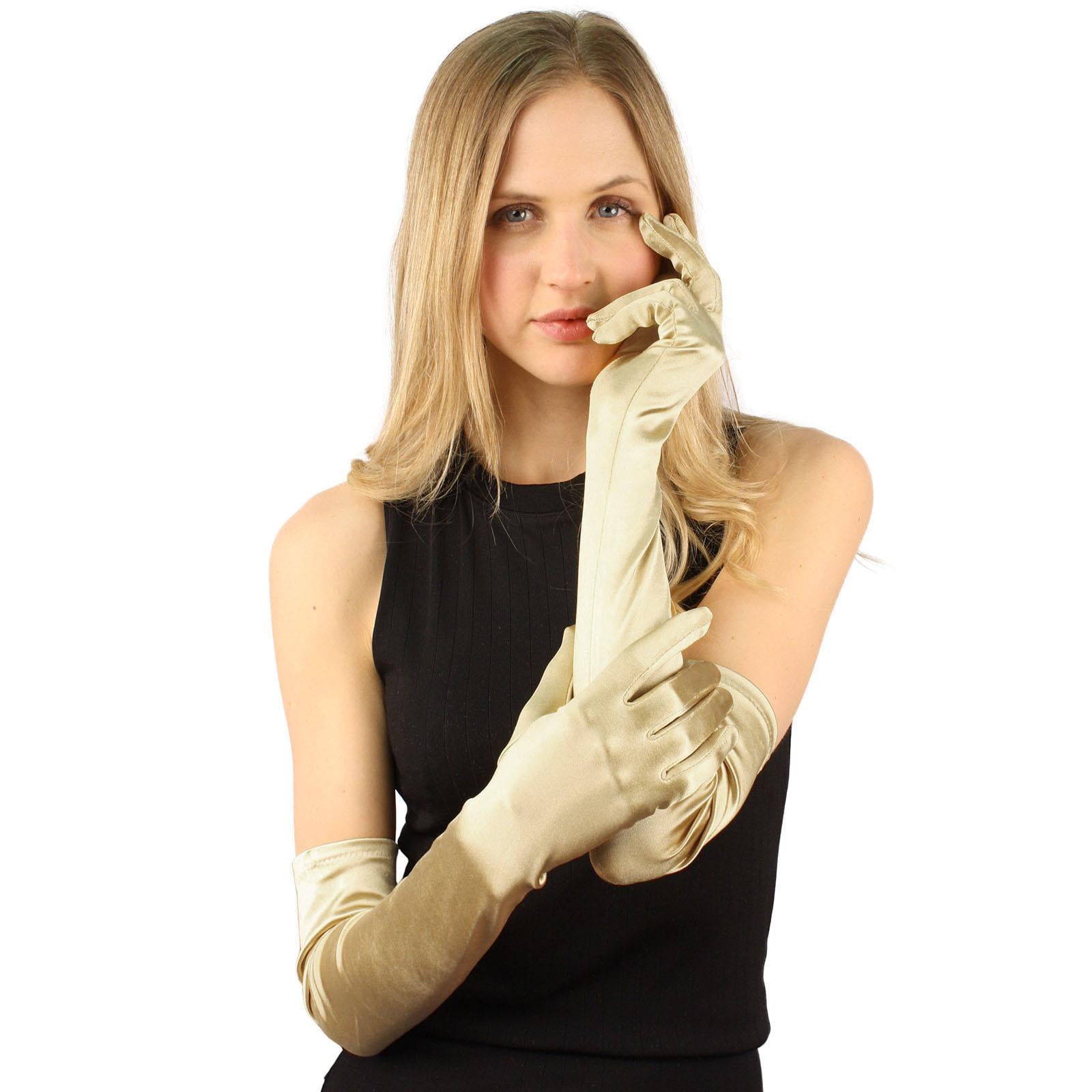 Opera Length Formal/Dress Up/Bedroom Stretch Satin Fashion Evening Gloves 