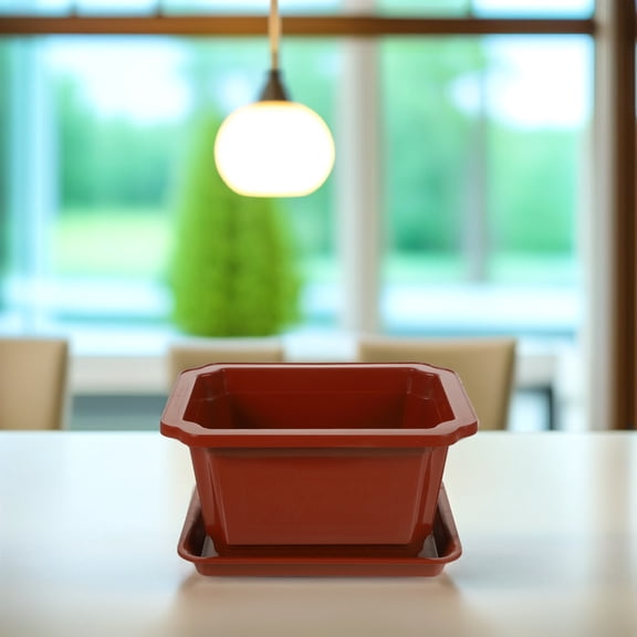 Raindrops  2 Sets Bonsai Pots Planter for Indoor Plants Floral Containers Office