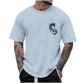 thumbnail image 2 of Wavsuf Mens Shirts Graphic Tees V-neck Crew Neck Summer White T-Shirts Size 2XL, 2 of 4