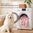 thumbnail image 5 of Exclusivo Mezcla Sofa Pet Bed with Raised Backrest for Small Medium Dogs, 30"x20" Cozy Plush Cord Couch Dog Bed, Removable Washable Cover, Pink, 5 of 6