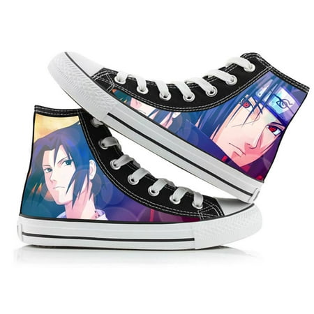 

New Fashion Anime peripheral Naruto high-top printed canvas shoes for students