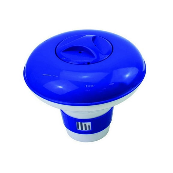 8.5" Deluxe Large Blue and White Floating Swimming Pool Chlorine Dispenser