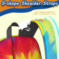 thumbnail image 5 of Red and Green Tie Dye Pattern 17" School Backpacks for Teens,Waterproof Oxford Fabric,S-Shape Padded Straps for School,Travel,Hiking,Camping, 5 of 6