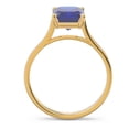 thumbnail image 4 of Diamond-Capitals 2.50 Carat Shiny Emerald Blue Sapphire Gemstone Solitaire Engagement Ring for Girls Solid 14K Yellow Gold Size 8.5, 4 of 8