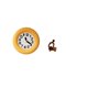 thumbnail image 5 of Reloj de pared silencioso contemporáneo con escultura artística de una figura humana abstracta pensante, ideal para la decoración moderna de cocina, c, 5 of 8