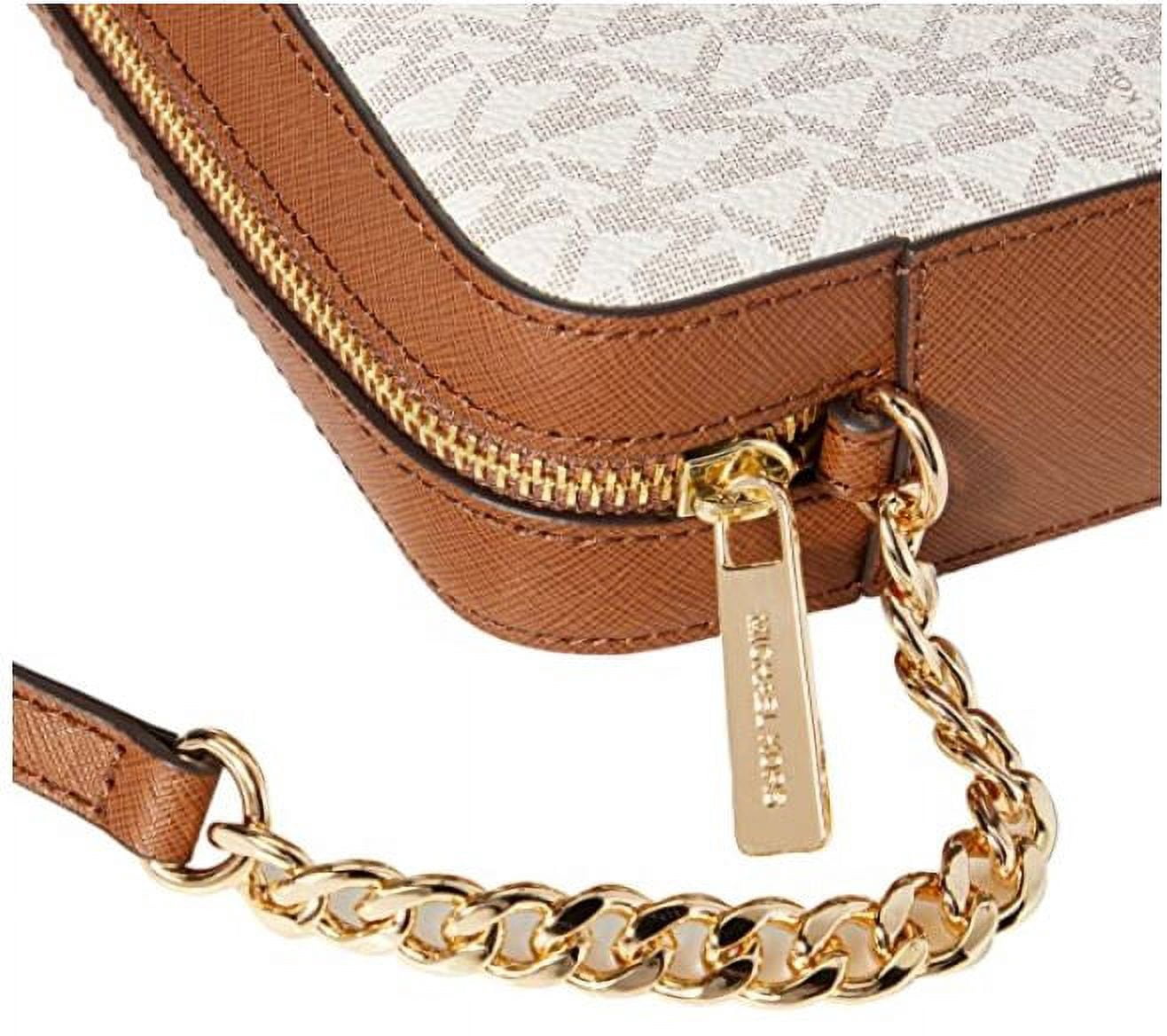 Michael Kors Jet Set Item Large Crossbody Bag, Off-White Leather, Gold Hardware